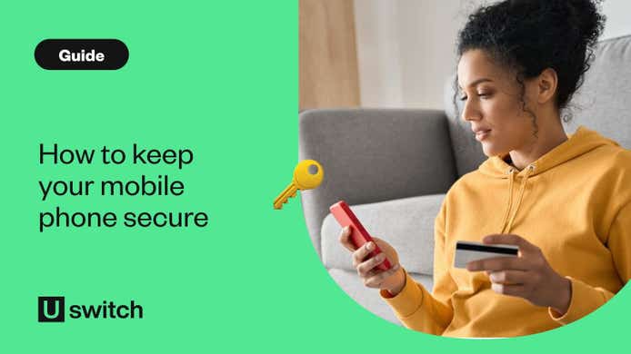 woman using phone credit card security