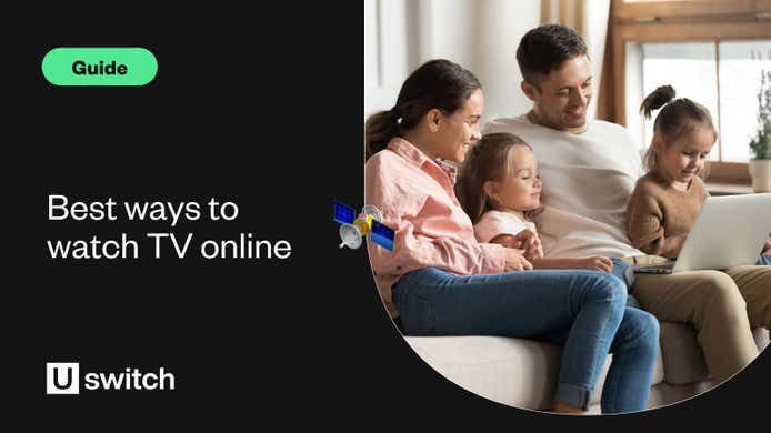 family watching tv online
